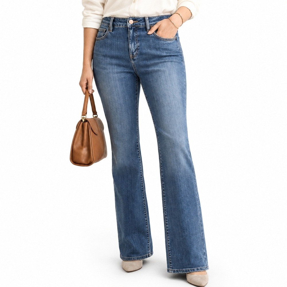 Christopher‎ Blue Mid Rise Bootcut Flare Jeans Cotton Medium Wash Size 10 NWOT